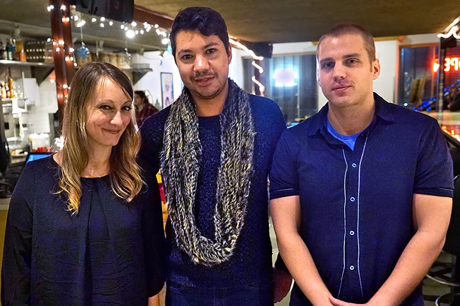Infinite Mile Co-Founding Editor Jennifer Junkermeier, Infinite Mile Co-Founding Editor stephen dewyer and Infinite Mile Associate Editor Ryan Harte.  Photograph (c) 2017 Jeff Cancelosi
