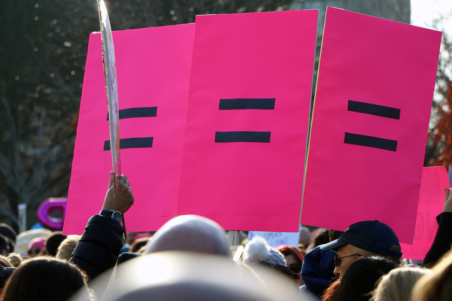 art at a demonstration for equity